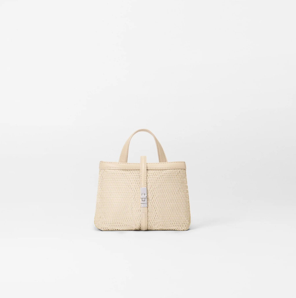 MZ WALLACE Mini Astor Top Handle Bag Buff Mesh- Big Bag NY