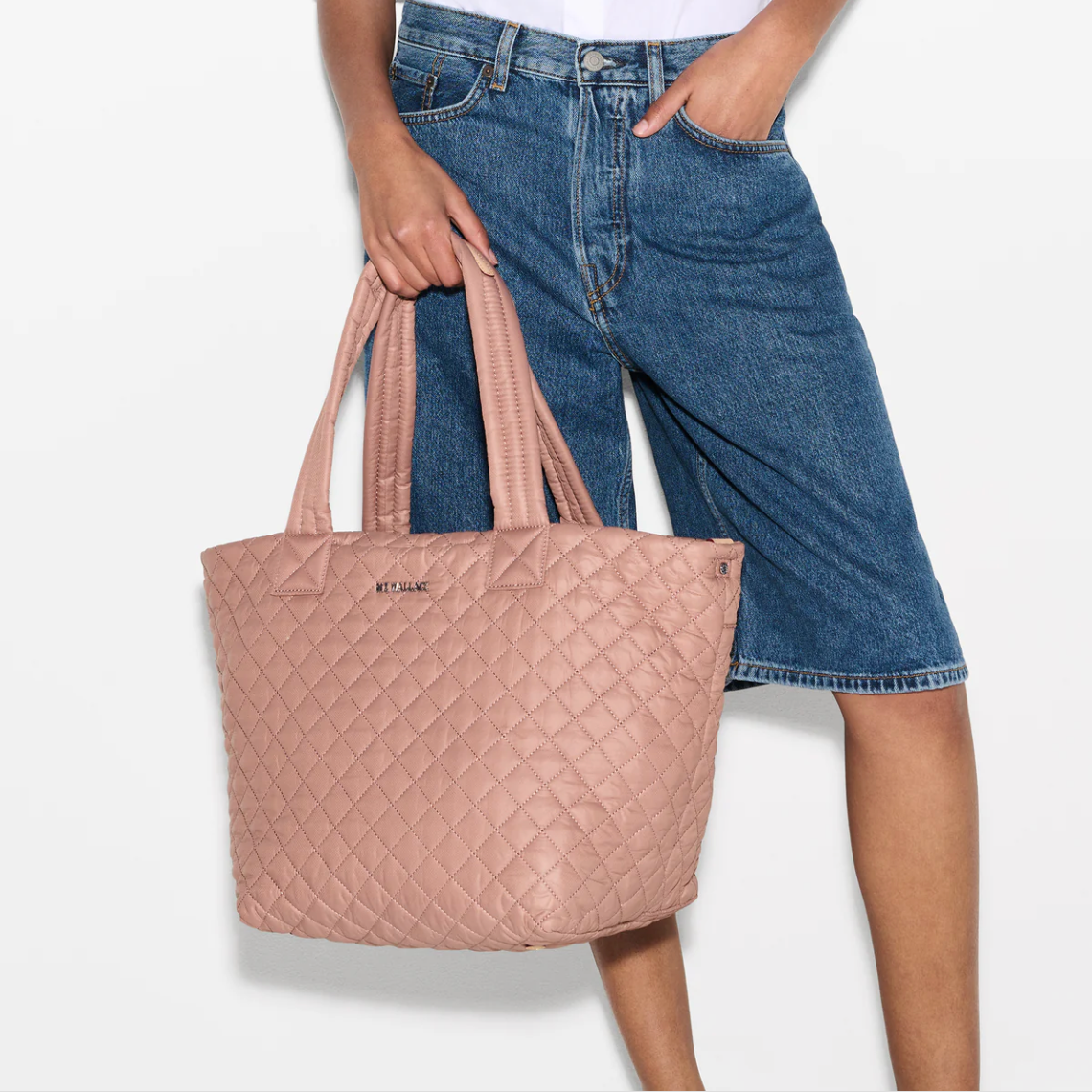 MZ Wallace Medium Metro Tote Deluxe Dusty Rose - Big Bag NY