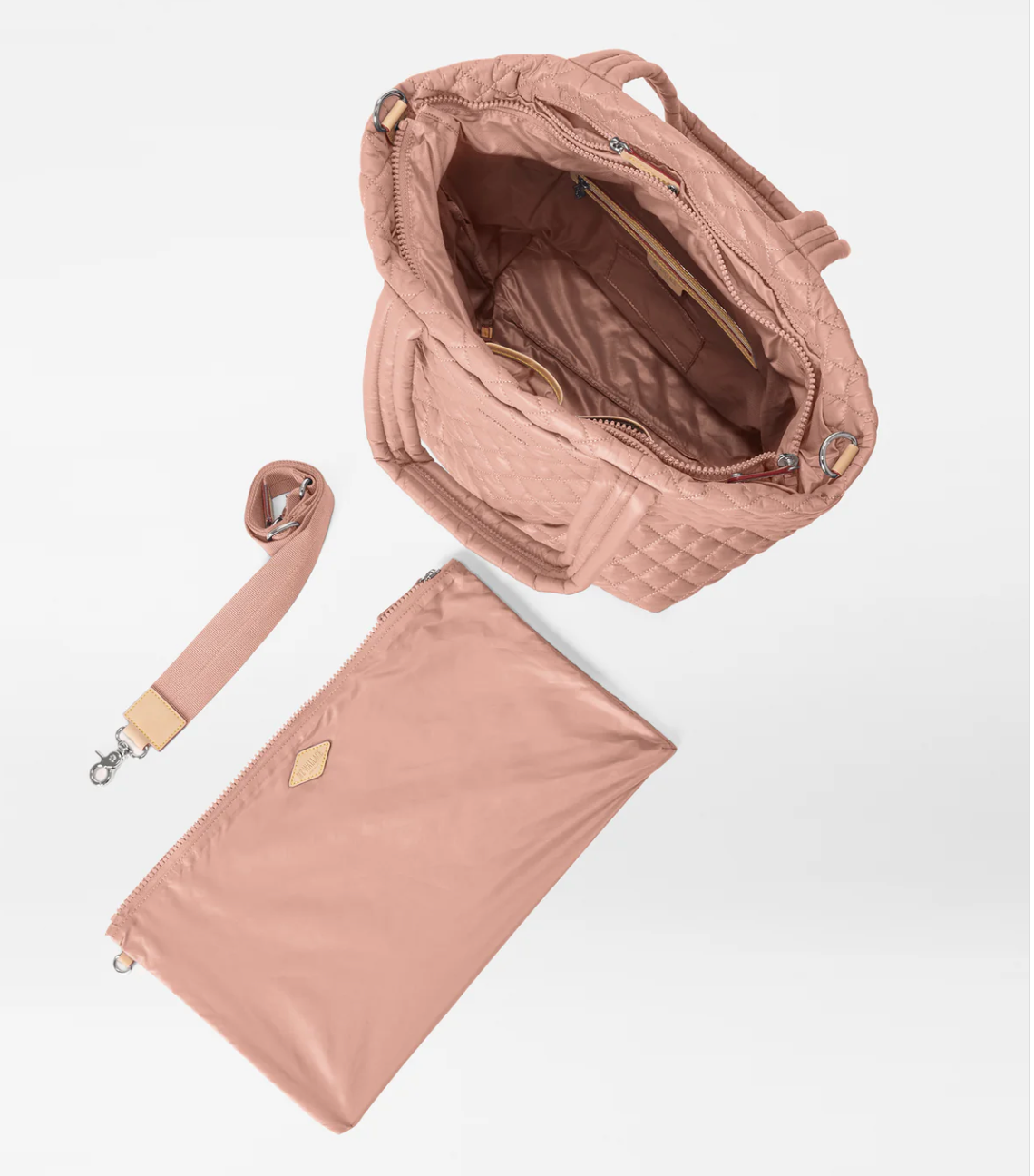 MZ Wallace Medium Metro Tote Deluxe Dusty Rose - Big Bag NY