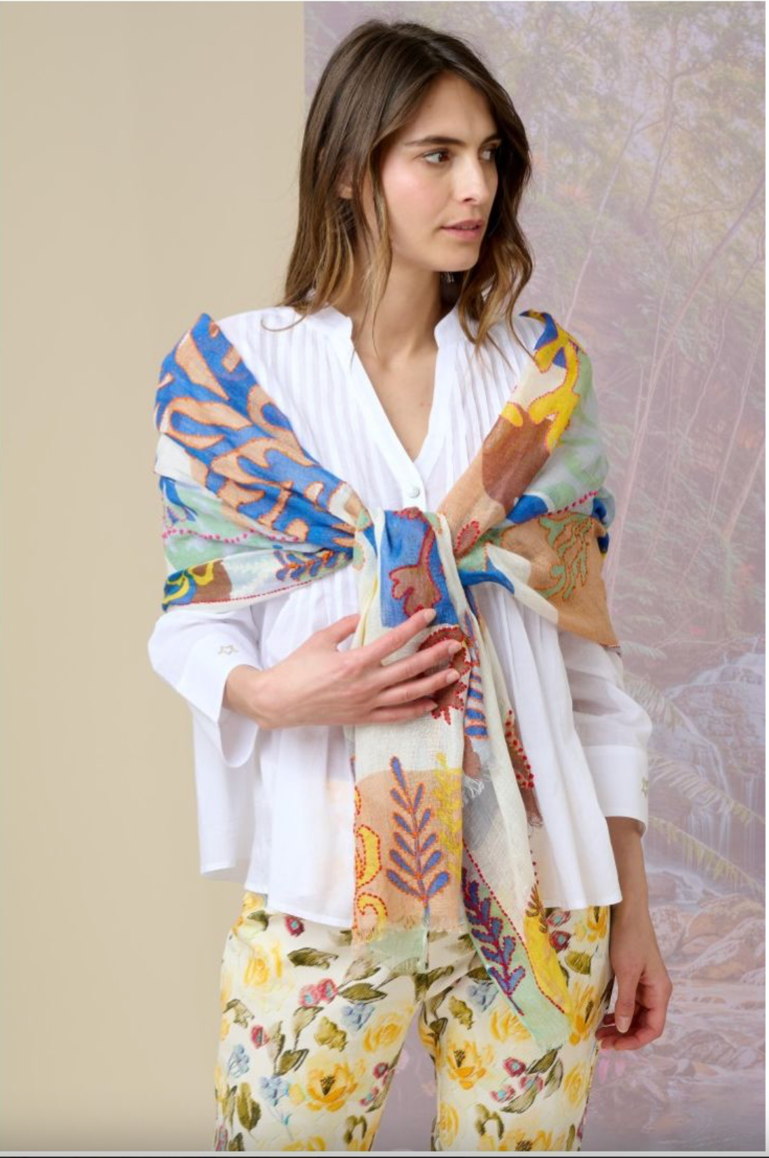 Storiatipic Alize Linen Scarf Indigo - Big Bag NY