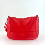 Ultrasmooth Calfskin Multi Compartment Shoulder Bag Red - Big Bag NY