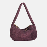 Farrah Crystal Hobo Bag in Wine Crystal