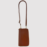 Rossi Leather Phone Holder Crossbody with Wallet Compartment - Big Bag NY
