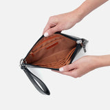 Hobo Vida Wristlet in Polished Leather Black - Big Bag NY