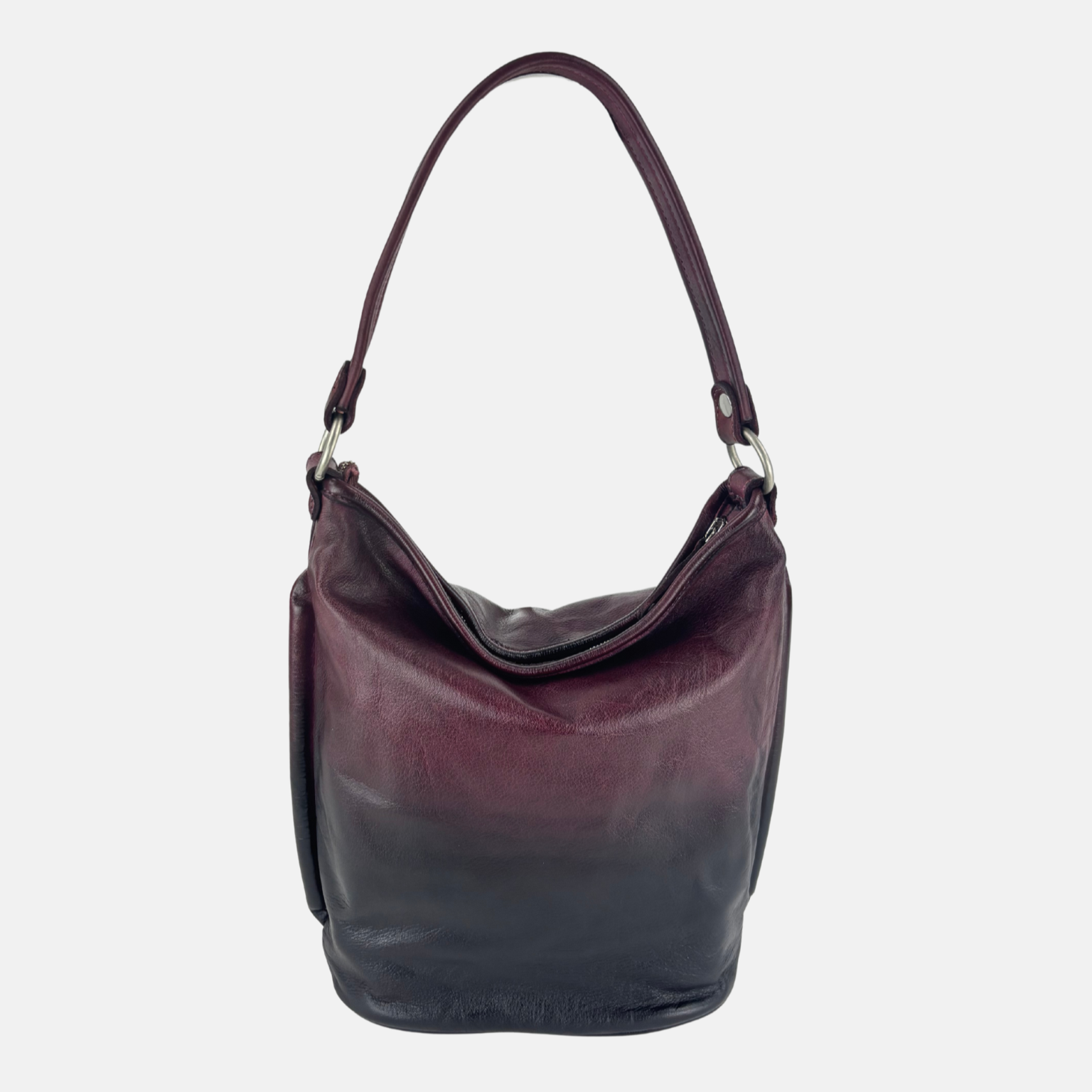 VLD NEW CHIC Slim Bucket Bag in Dark Cherry