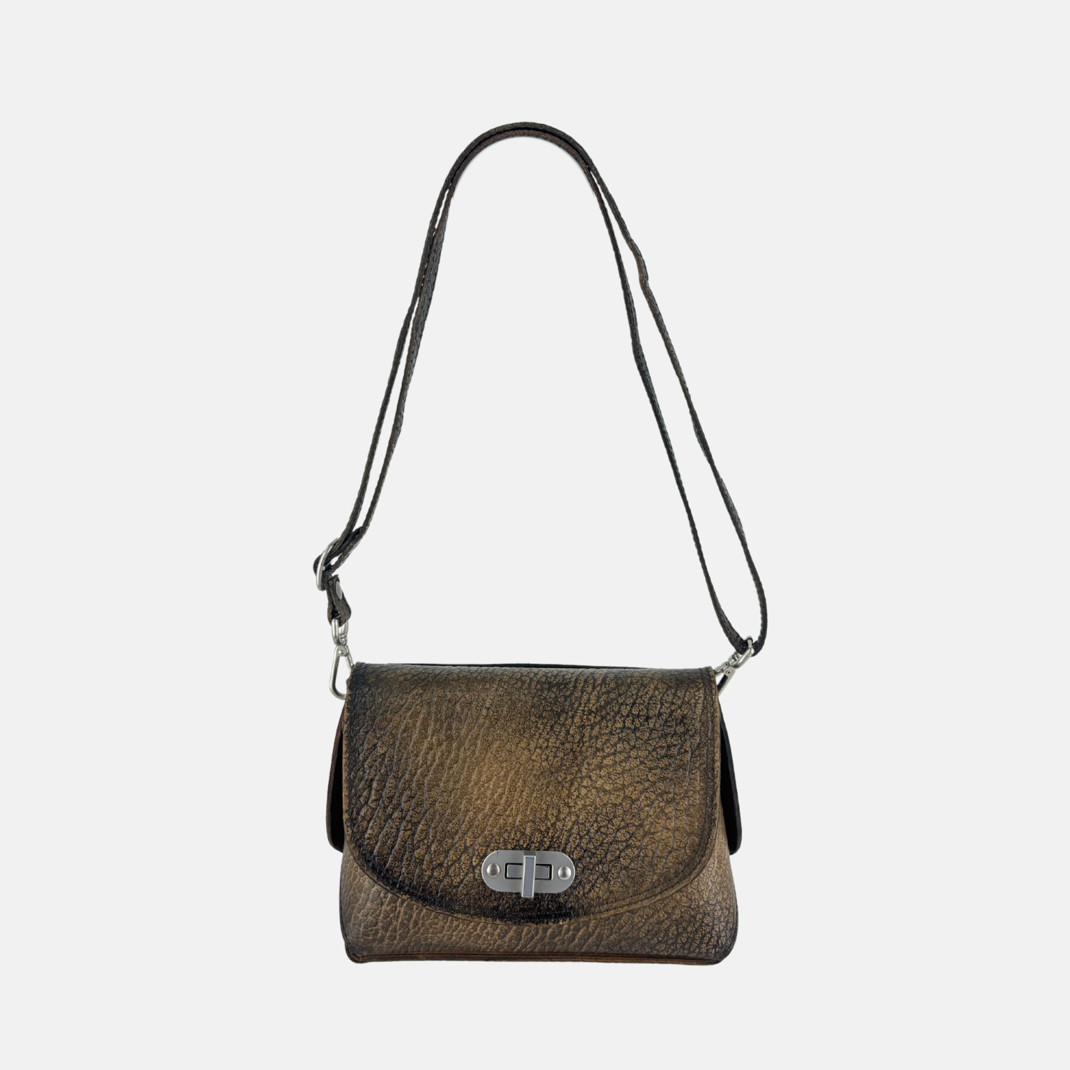 VLD PARTY SCRATCH Small Turnlock Bag in Coffee - Big Bag NY