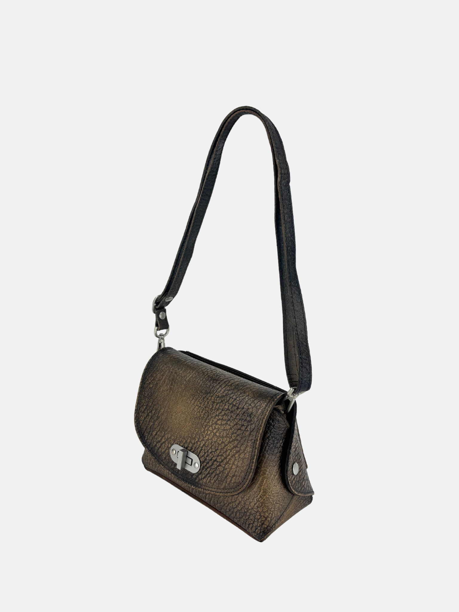 VLD PARTY SCRATCH Small Turnlock Bag in Coffee - Big Bag NY