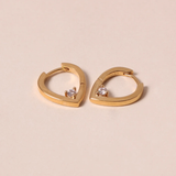 Waekura Audrey gold heart hoop earrings - Big Bag NY