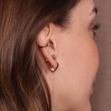 Waekura Audrey gold heart hoop earrings - Big Bag NY