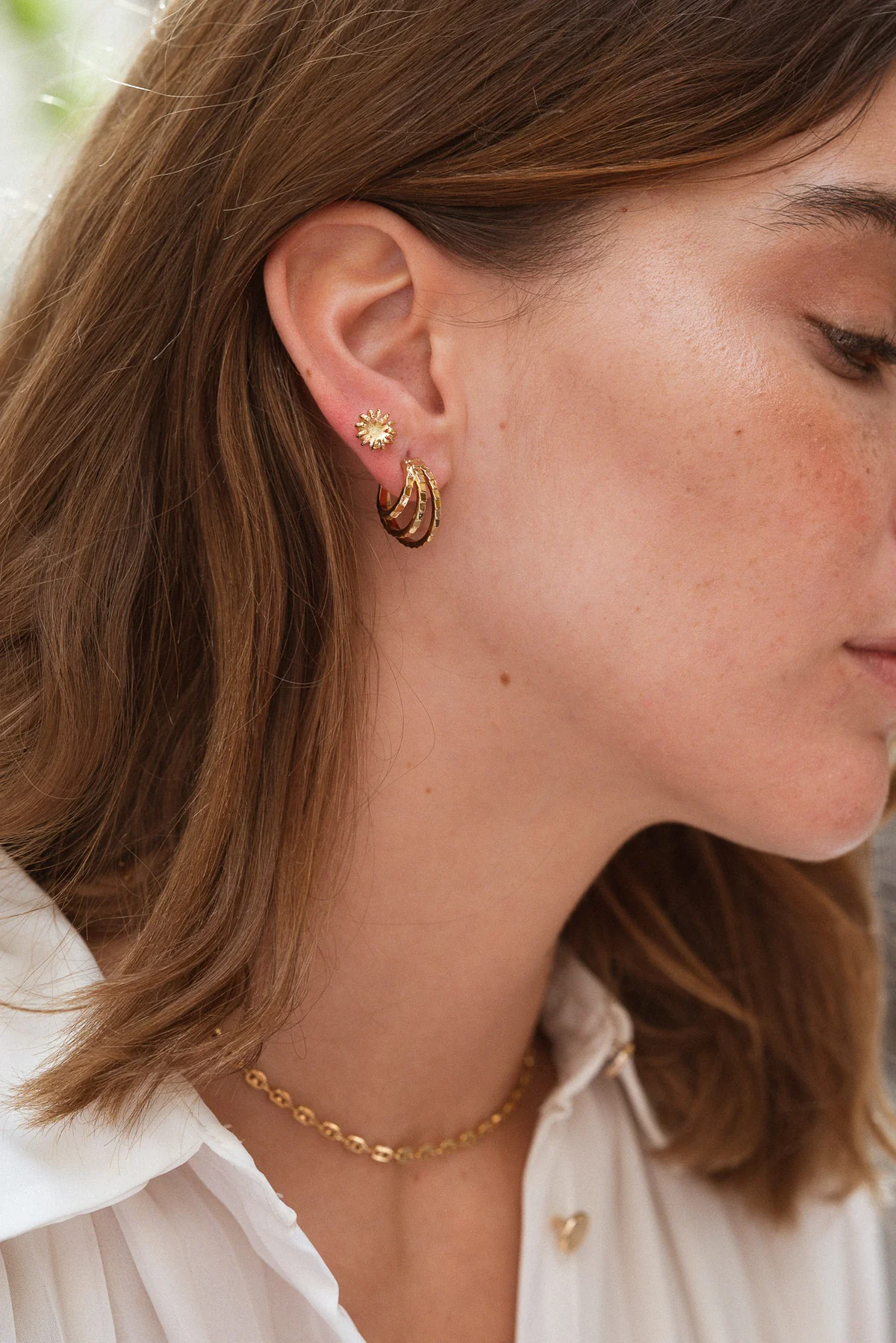 Waekura Celeste hold hoop earrings - Big Bag NY