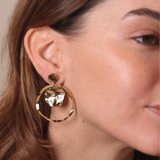 Waekura Clemence Gold Hoop Earrings - Big Bag NY