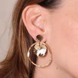 Waekura Clemence Gold Hoop Earrings - Big Bag NY