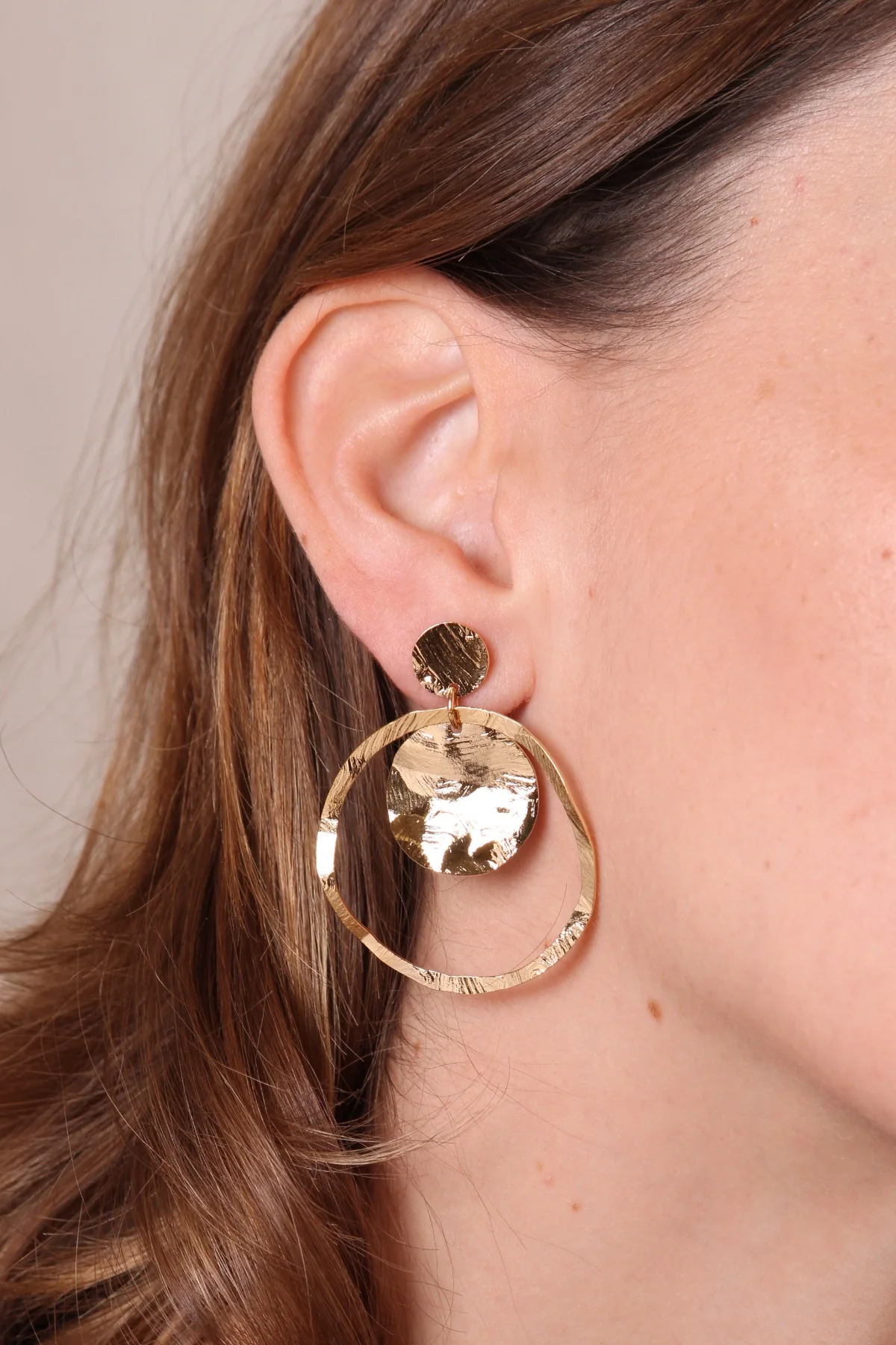 Waekura Clemence Gold Hoop Earrings - Big Bag NY