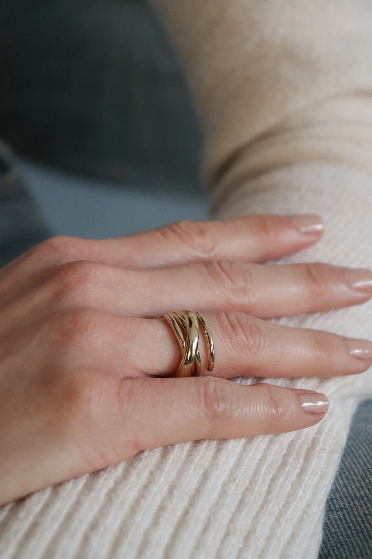 Waekura Romane gold ring - Big Bag NY