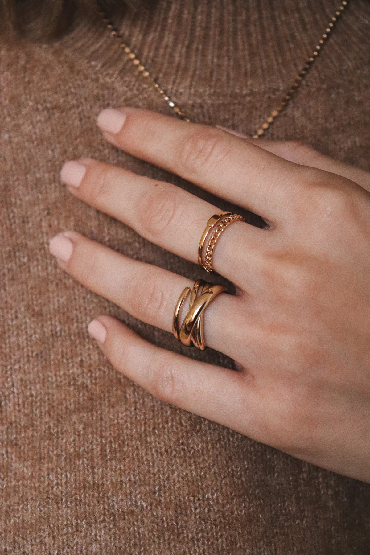 Waekura Romane gold ring - Big Bag NY