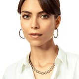 Signature Teardrop Hoop Earrings Silver Gold