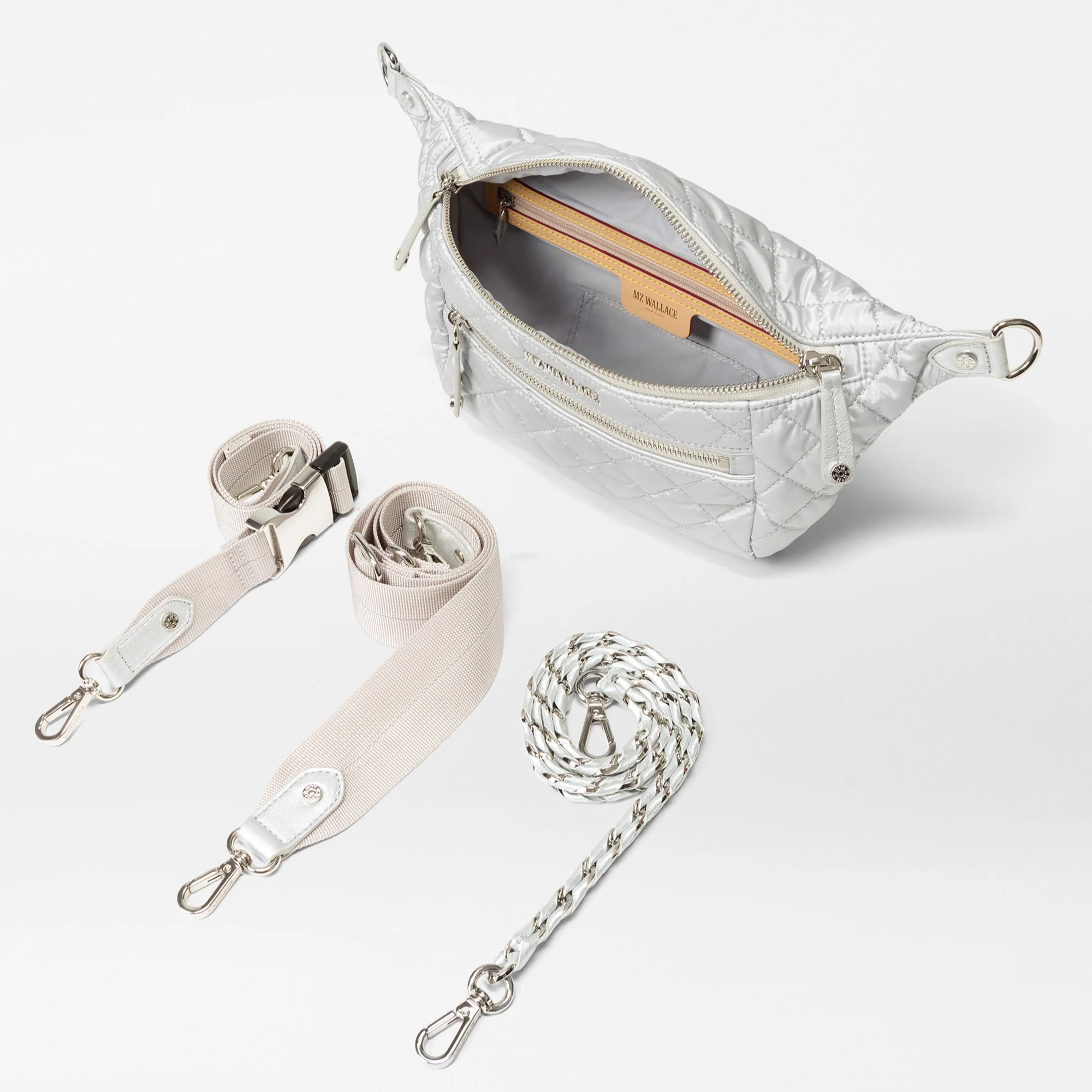 MZ Wallace Small Crosby Sling TOyster Metallic - Big Bag NY