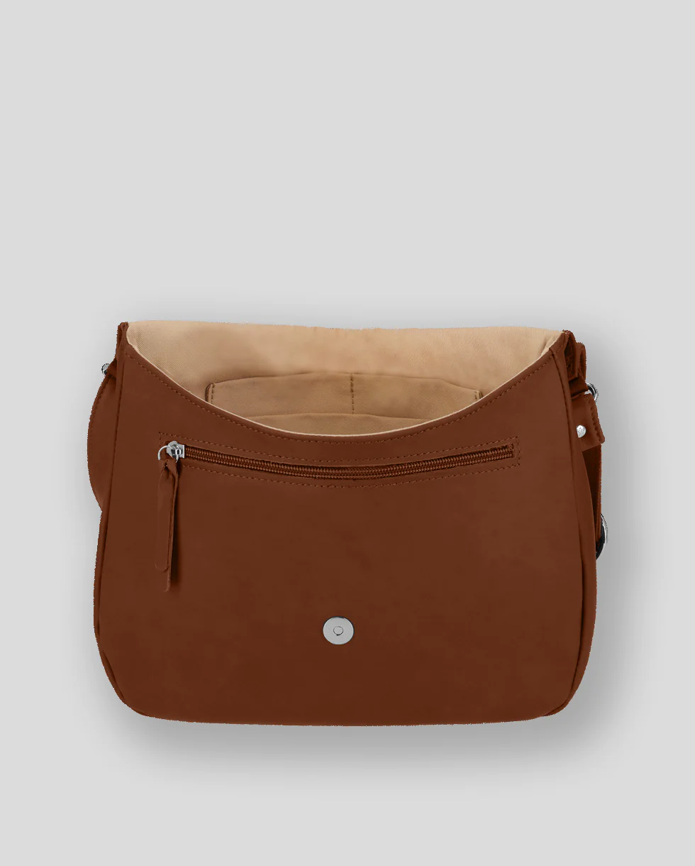Ateliers Foures ARTEMIS medium Crossbody Bag with Flap B 314 Fauve Brown - Big Bag NY