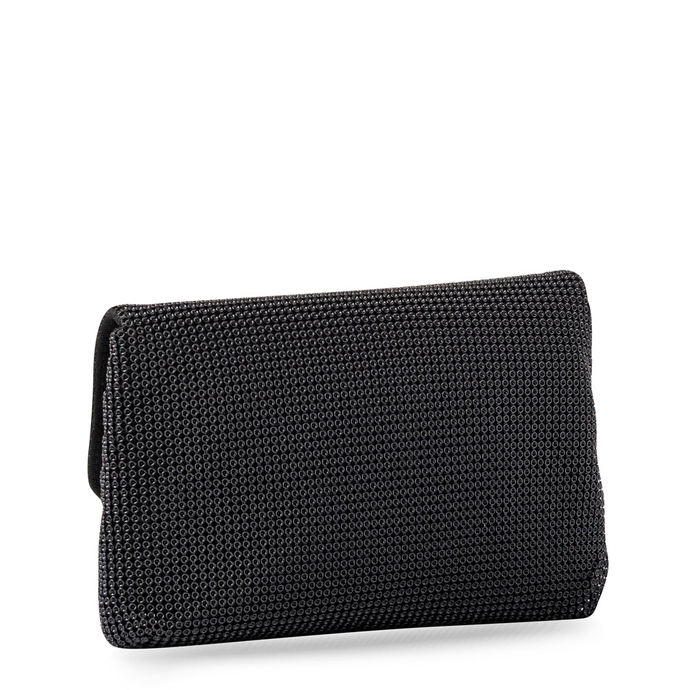 Whiting and Davis Serpents Clutch Black - Big Bag NY