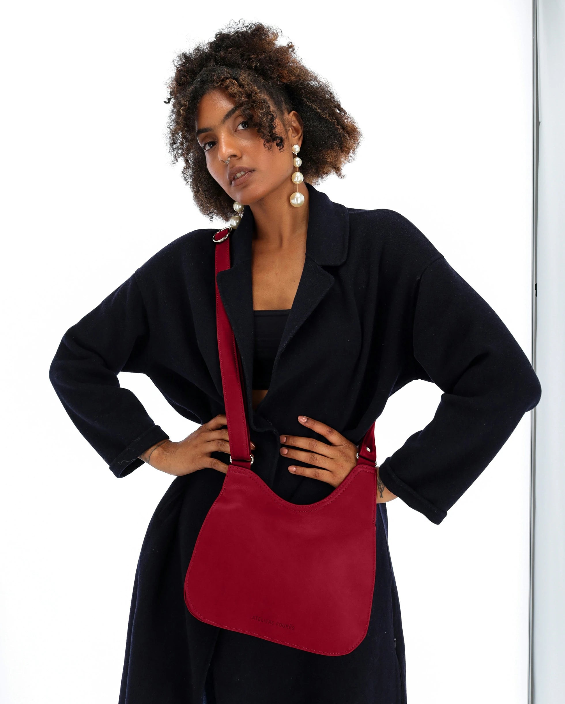 Ateliers Foures Artemis Small Asymmetric Crossbody Bag Passion Red - Big Bag NY