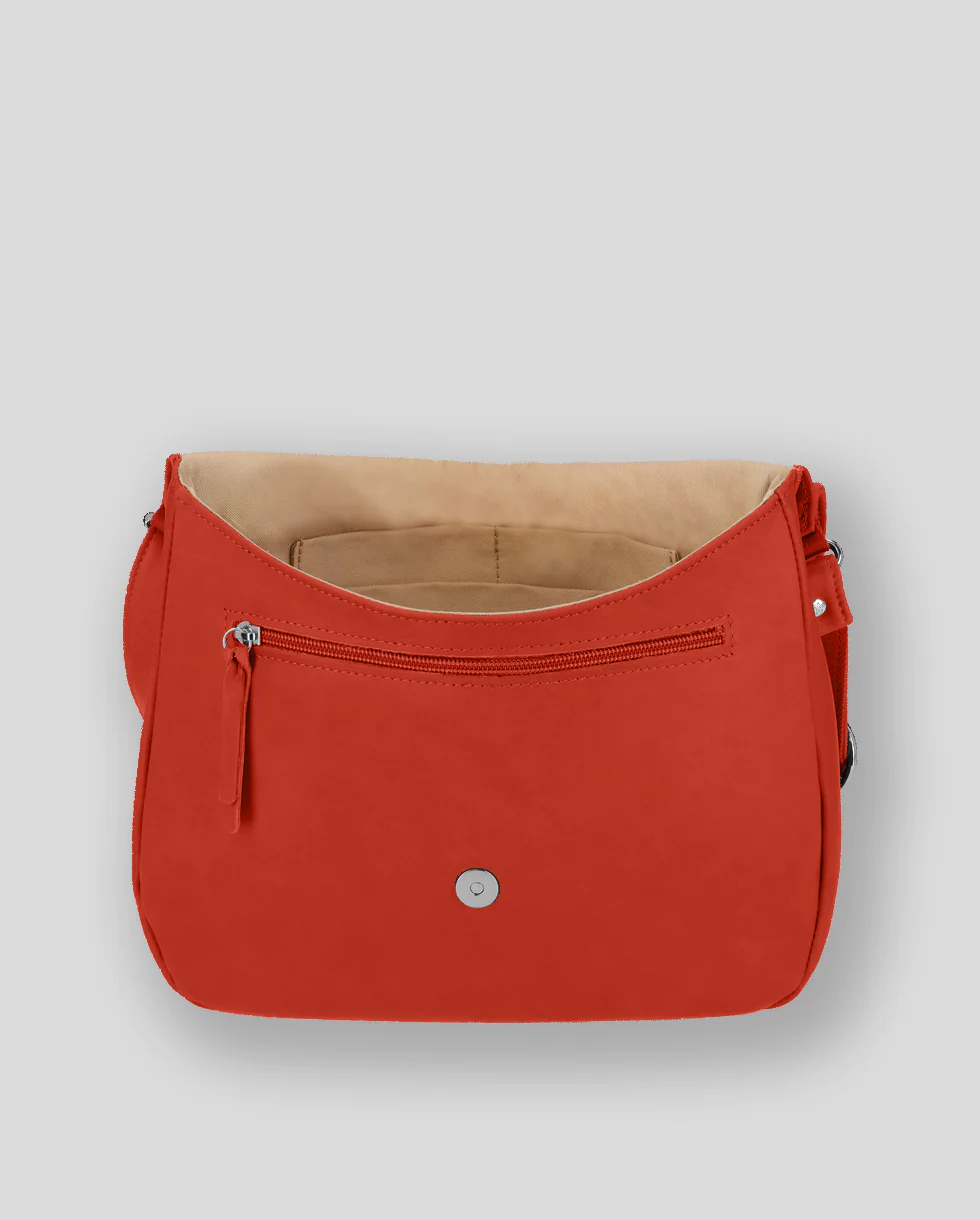Ateliers Foures ARTEMIS medium Crossbody Bag with Flap B 314 Orange Confite - Big Bag NY