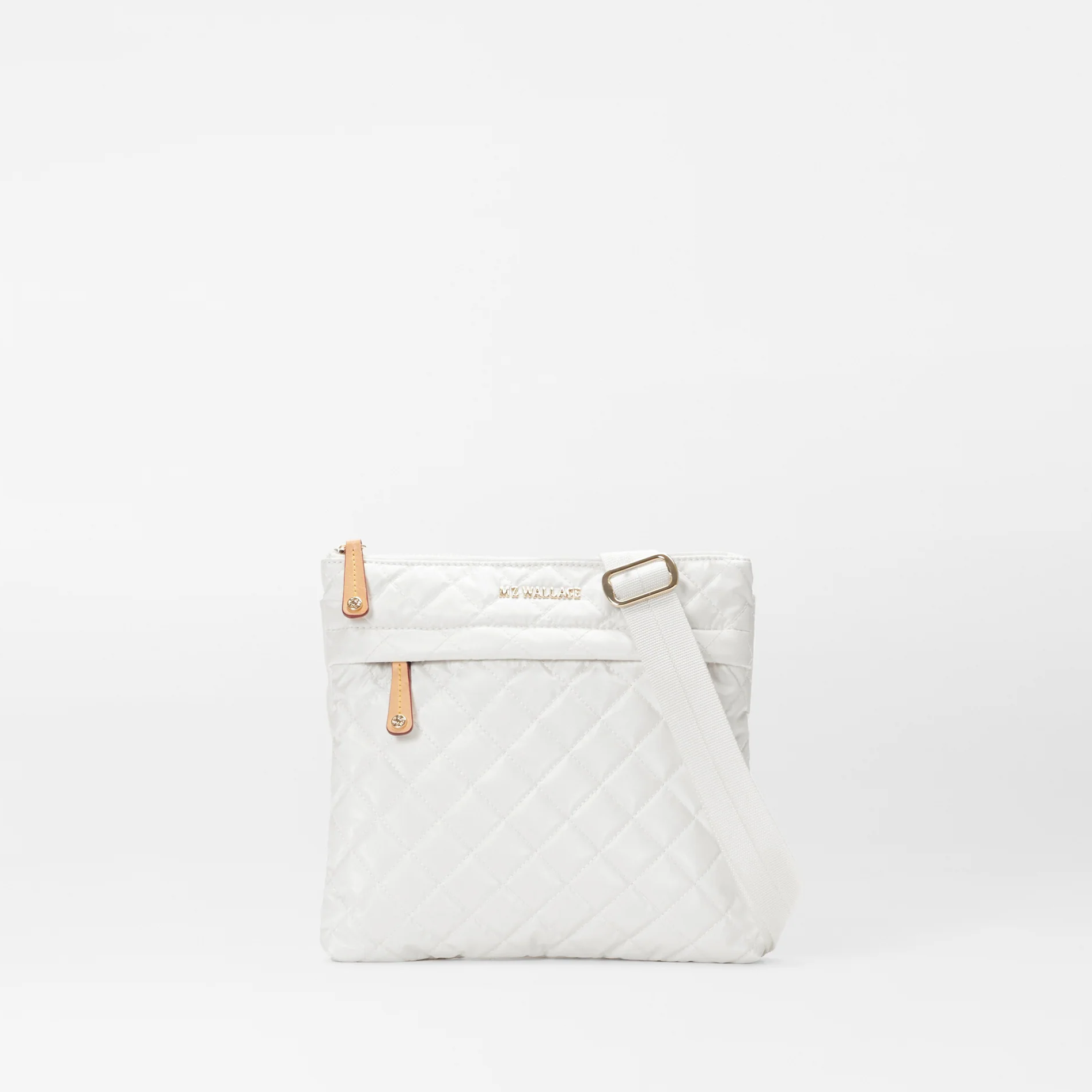 MZ Wallace Metro Flat Crossbody Pearl Metallic - Big Bag NY