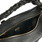 Visona Braided Leather Hobo Tassel Medium Round Hobo