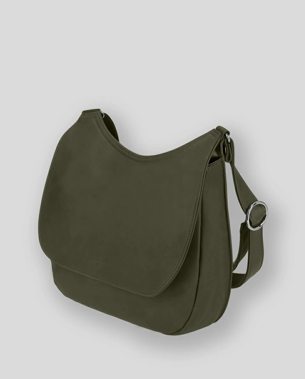 Ateliers Foures ARTEMIS medium Crossbody Bag with Flap B 314 Kaki Olive - Big Bag NY