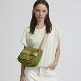 Jack Gomme PETIT GABY Linen Messenger Bag Green - Big Bag NY
