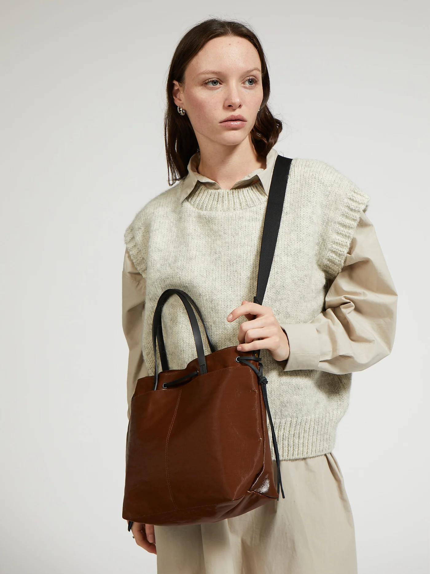 Jack Gomme EMY Tote Bag Coated Linen Toffee - Big Bag NY