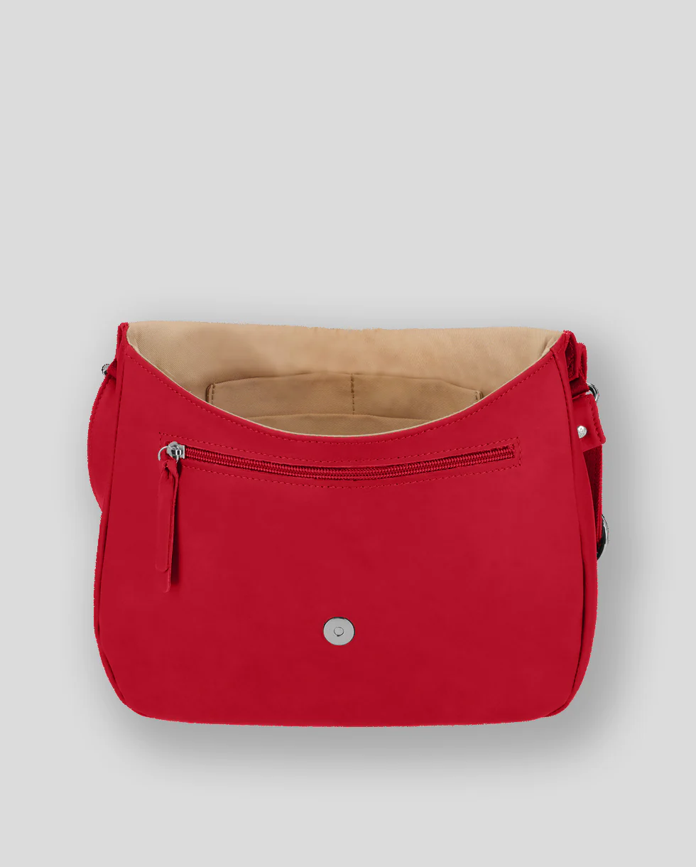 Ateliers Foures ARTEMIS medium Crossbody Bag with Flap B 314 Pivoine Red - Big Bag NY