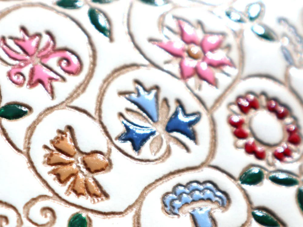 Kobana Tiny Flowers Gamasatsu Square Billfold with Clasp - Big Bag NY