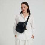 Deep Navy Jack Gomme KANGOUROU Linen Sling Bag - Big Bag NY