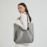 Jack Gomme Atelier Lin Linen Amie Tote in Silver - Big Bag NY