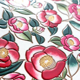 Camellia Gamasatsu Square Billfold with Clasp - Big Bag NY