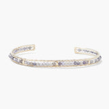 Chan Luu Lucky Stone Skinny Cuff Silver Bracelet