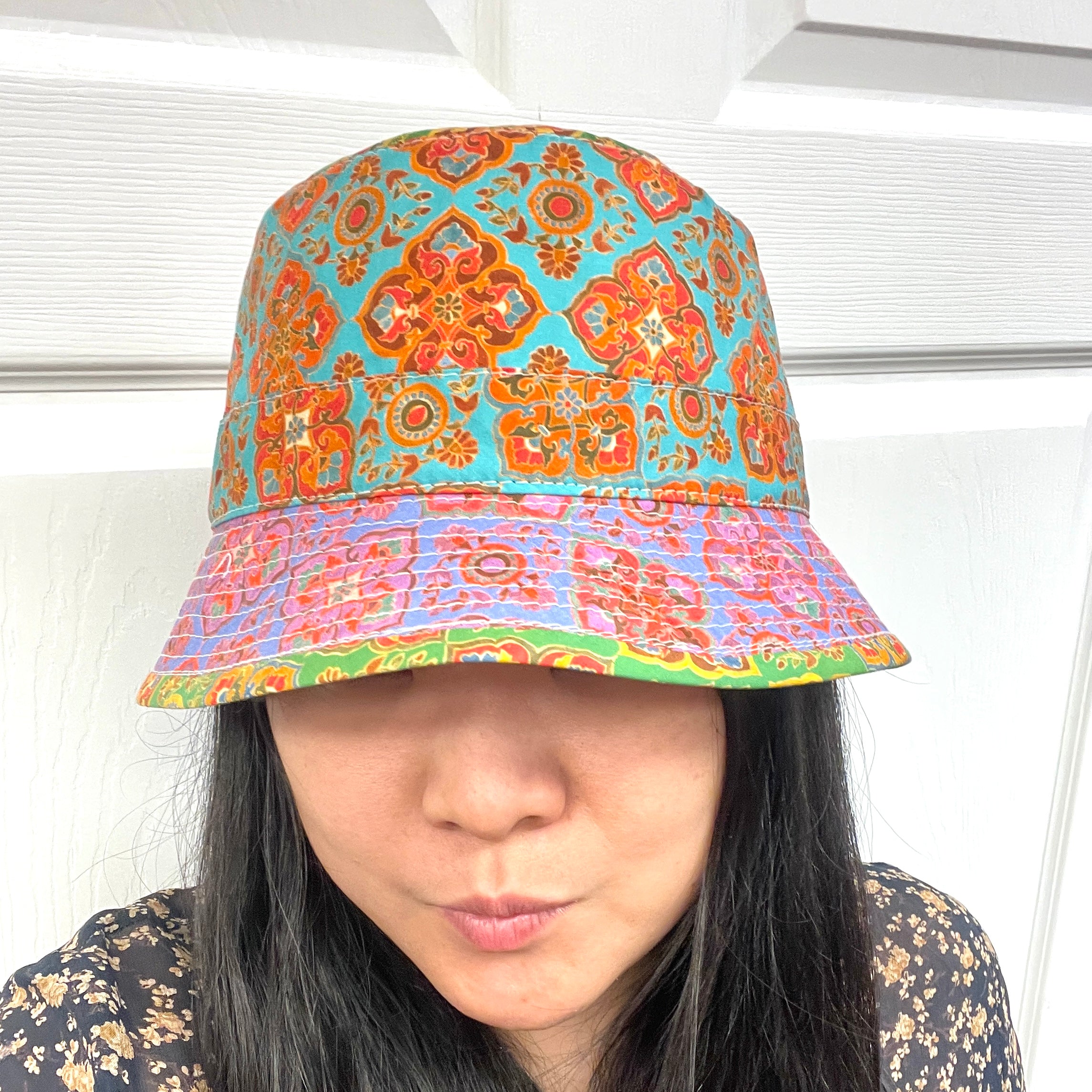 Liberty Patchwork Bucket Hat Bright Paisley – Big Bag