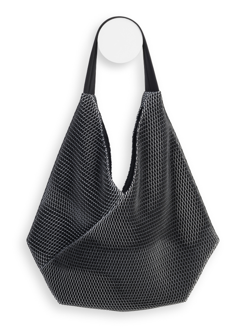 InZu Bevel Tote in Black Hive - Big Bag NY