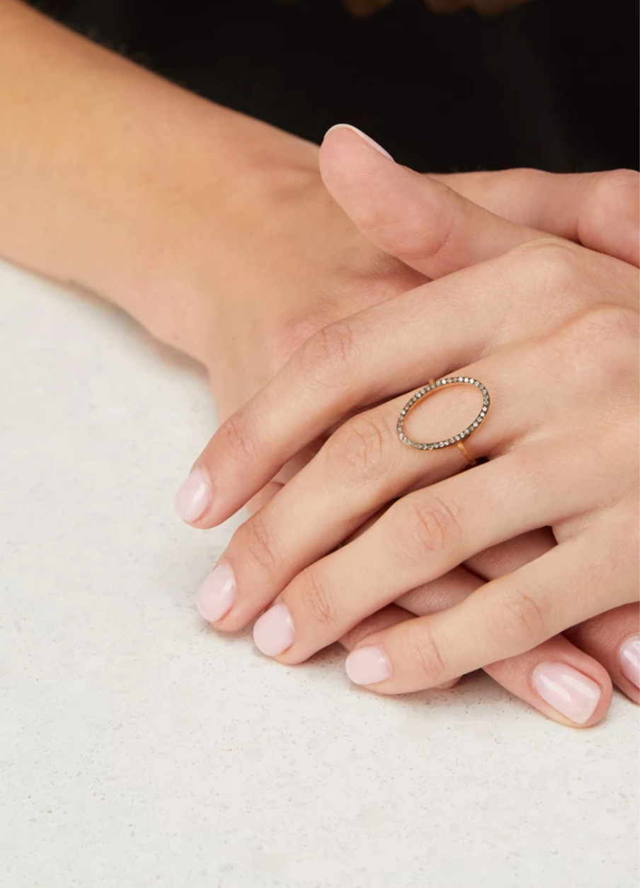 Glen Diamond Oval Ring - Big Bag