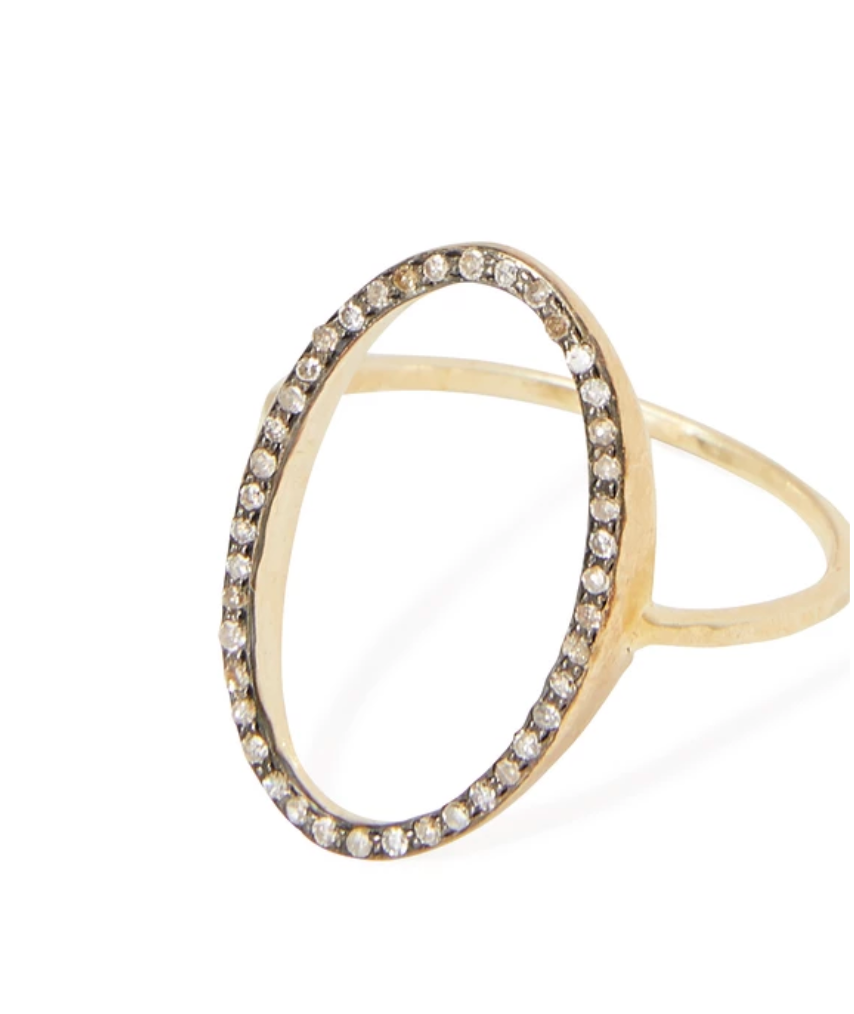 Glen Diamond Oval Ring - Big Bag