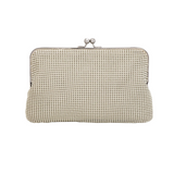 Whiting & Davis Dimple Frame Clutch Pearl - Big Bag NY