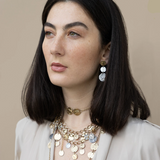 Multi Finish 3 Coin Drop Earrings