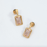 Baguette Gemstone Drops Morganite