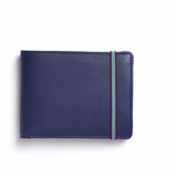 Navy Minimalist Wallet With Coin Pocket