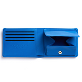 Bright Blue Minimalist Wallet With Coin Pocket