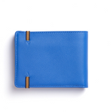 Bright Blue Minimalist Wallet With Coin Pocket