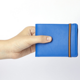 Bright Blue Minimalist Wallet With Coin Pocket