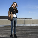 Bevel Tote in Black Hive