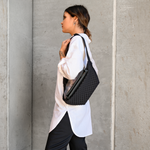 In.Zu Wallaby Crossbody Sling in Black Chess - Big Bag NY