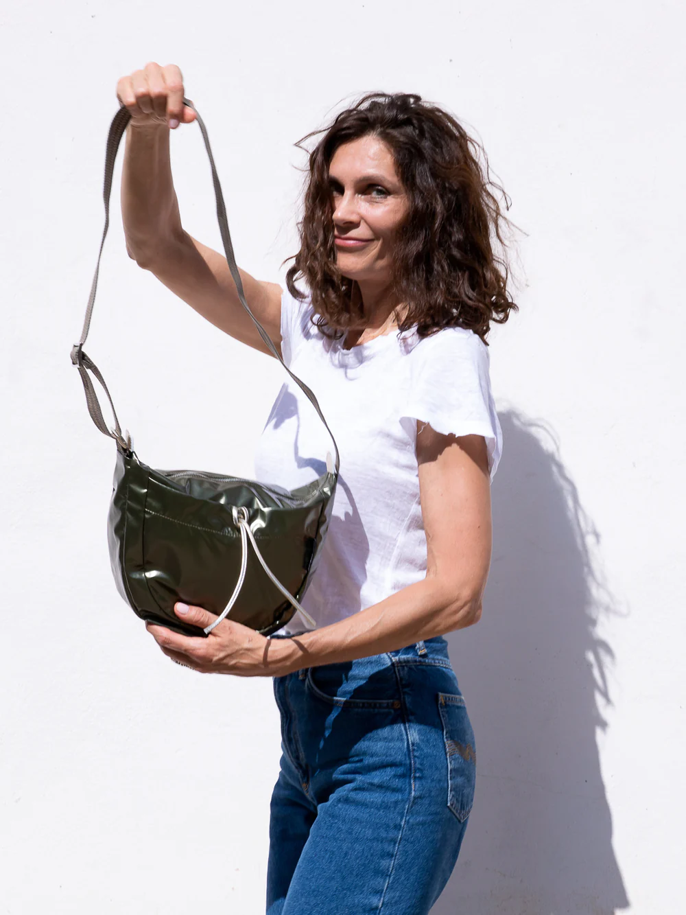 Brontibay Kaya Glam Crossbody Khaki - Big Bag NY